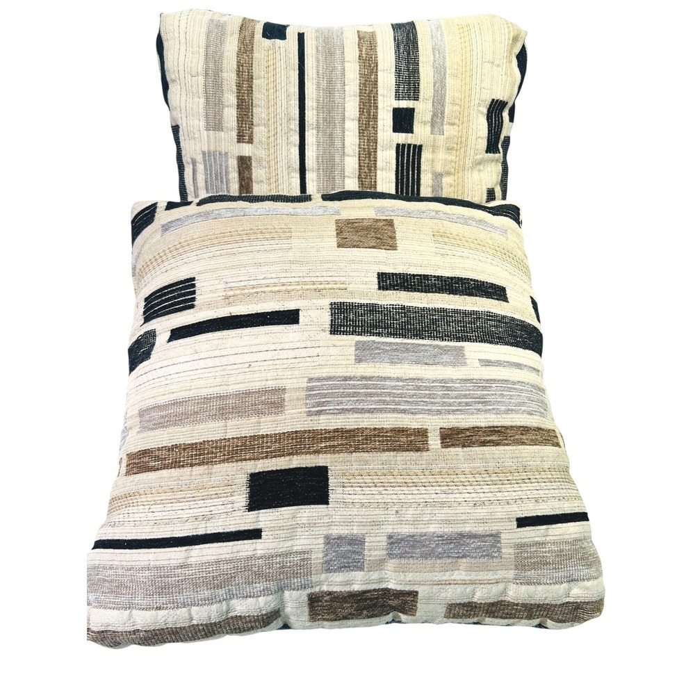 Geometric Earth Tone Throw Pillows Lumbar 18x18 Chair Couch Sofa‎ Bed